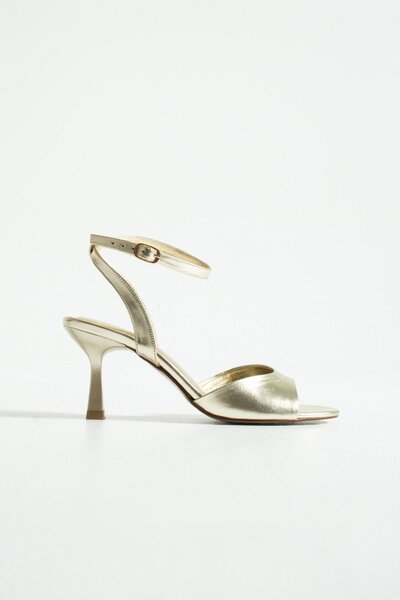 tivana Women's Metallic Heeled Sandals Valen - Gold