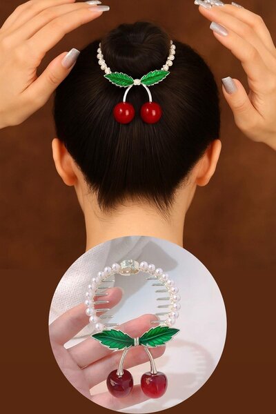 TAKIŞTIR Cataramă cu minge suspendată cu detalii de perle în formă de cireș d...