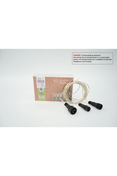 Flippy Instalație liniară de Crăciun, 8 efecte luminoase, sârmă de cupru, 5 m...