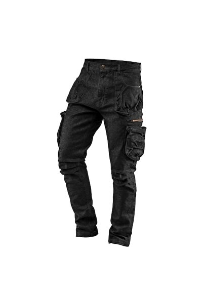 NEO Tools Pantaloni de lucru cu 5 buzunare, model DENIM, negru, marime XXXL, NEO