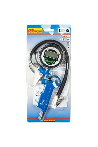 richmann Pistol digital de umflat anvelope cu manometru, RICHMANN, 35 cm, 0-15 bar