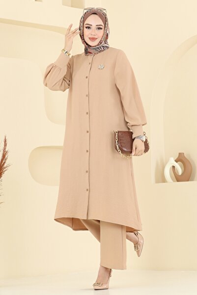 ModaMerve Önden Düğmeli Üçlü Takım 6011UZ662-MS Vizyon