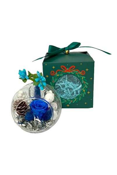 velve Decoratiune glob brad,licheni criogenati,trandafir criogenat,ramuri bra...