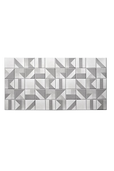 Dms Panou decorativ, PVC, model geometric din marmură, alb și gri, 96x48.5cm