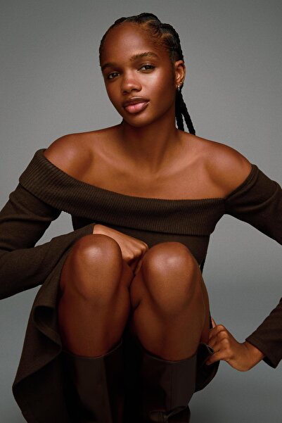 Bershka Asimetrik yumuşak triko kazak