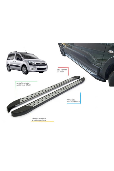 TUNAX OTO BERLINGO BENEKLİ YAN BASAMAK 2008 2009 2010 20211 2012 2013 2014 20...