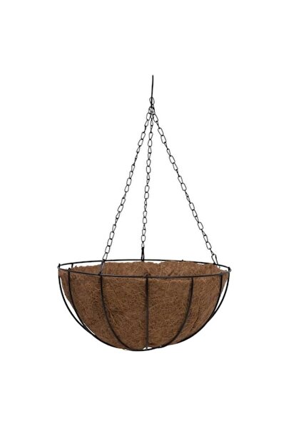 Strend Pro Ghiveci decorativ suspendat cu lanț, fibră de cocos, 35x35x17 cm