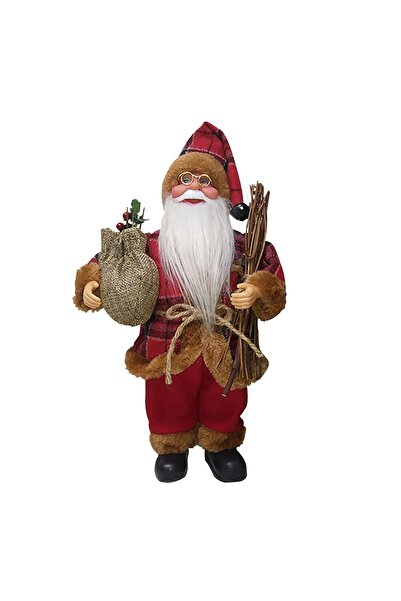 Flippy Χριστουγεννιάτικο Διακοσμητικό Φιγούρα, Flippy, Άγιος Βασίλης, 35 x 18 x 20 εκ., Πλαστικό+Ύφασμα, Κόκκινο/Καφέ