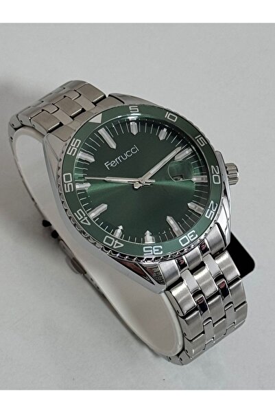 Ferrucci ERKEK KOL SAATİ METAL KASA İÇİ YEŞİL 30 METRE SUYA DAYANIKLI