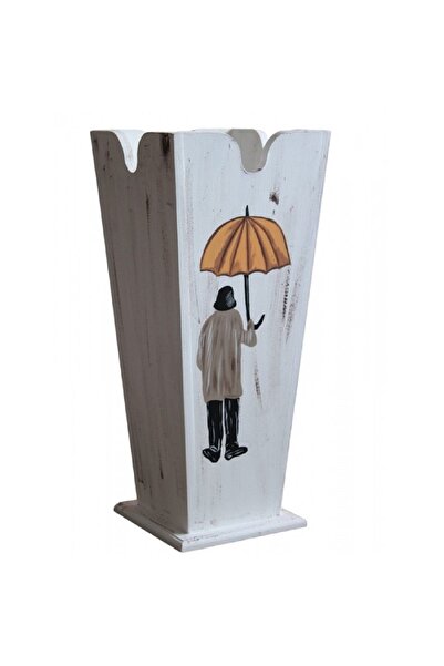 Decoratiuni Vintage Casa Retro Suport umbrele cu ornament de lemn antichizat,...