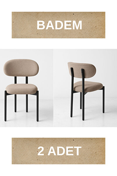 Dekoroom's 2 Adet, Badem Sandalye,