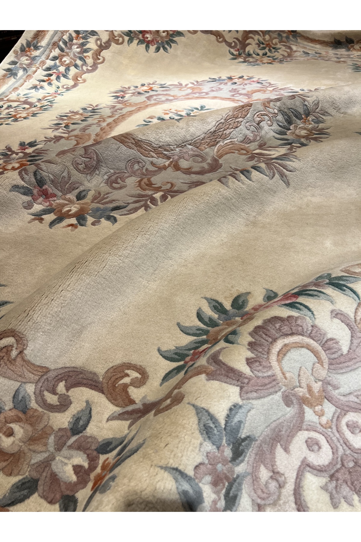 RD RAMAZAN DAĞ EL HALI SANATI El Dokuma Kabartmalı Çin Halısı 2 El Tertemiz Ebat 353x280