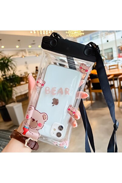 Universal Fruity Waterproof Flippy Underwater Pouch, Universal, Black (Berry Bear)