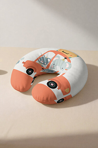 Evimde Bambaşka Pernă de gât din bumbac cu animale drăguțe - Pernă de călător...