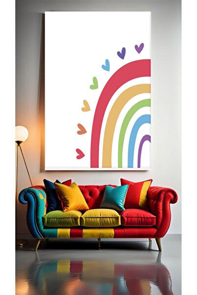 özkacar CAMERĂ PENTRU COPII CRECHÉ KIDS' ROOM HEART RAINBOW V2 Acasă Perete S...