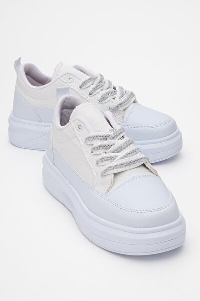 CCWAY AYAKKABI Pantofi sport Anorak pentru femei ALB MAT