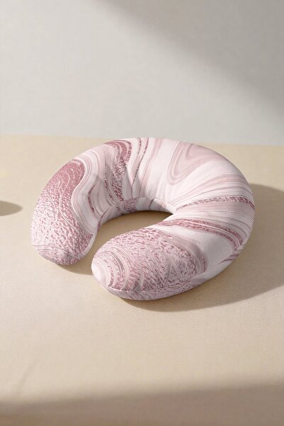 Evimde Bambaşka Pernă ergonomică pentru gât cu model de marmură - Pernă moale...