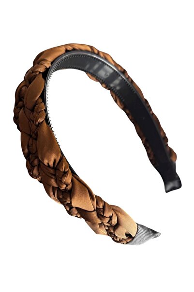 TAKIŞTIR Dark Brown Color Braided Detailed Crown