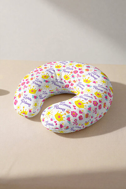 Evimde Bambaşka Pernă pentru gât din bumbac cu model coroană florală - Pernă ...