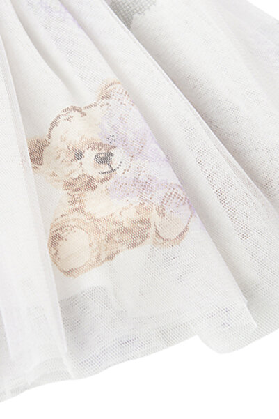 Panço Kız Ecru Dokuma Etek