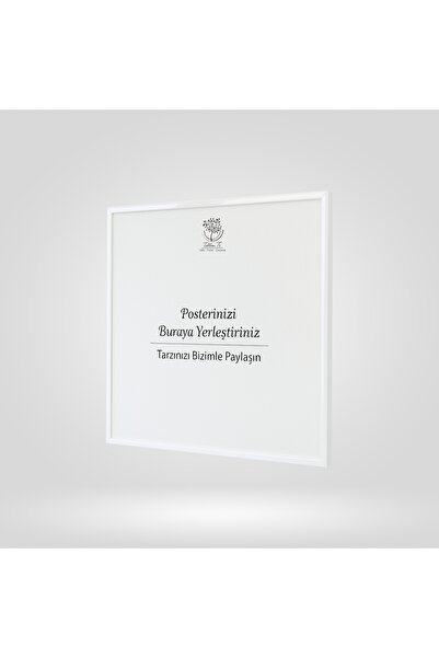 Tablomtr White Square Metal Framed Glass Blank Frame 1 Piece