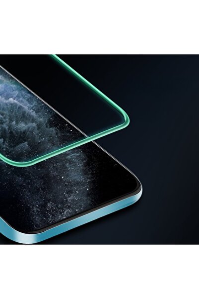 Flippy Luminous Tempered Glass Screen Protector for Apple iPhone 14 Pro, Green Phosphorescent Edge