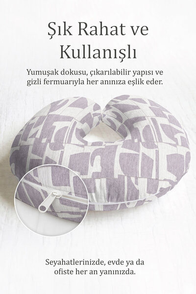 Evimde Bambaşka Apstraktni Geometrijski dezen Pamuk Jastuk za vrat - Moderni ...