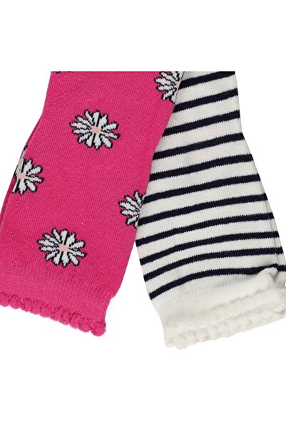 Panço Kız Pink Örme Çorap