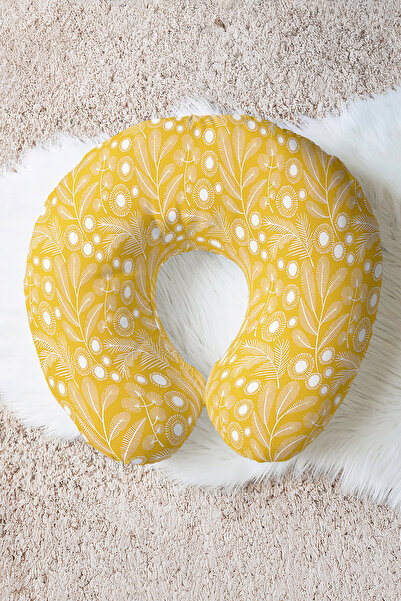 Evimde Bambaşka Pernă ergonomică pentru gât cu flori galbene - model natural ...