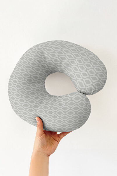 Evimde Bambaşka Pernă ergonomică pentru gât cu model geometric - Pernă de căl...