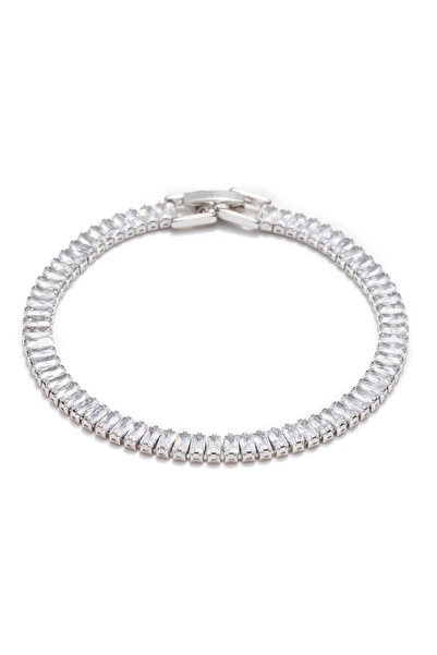 ElectraStore Brățară Argintie Cu Cristale Zirconia