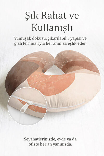 Evimde Bambaşka Ергономічна подушка для шиї з хвилястим візерунком - сучасна ...