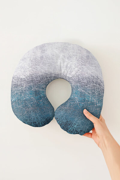 Evimde Bambaşka Pernă ergonomică pentru gât cu dungi moderne - Pernă moale de...