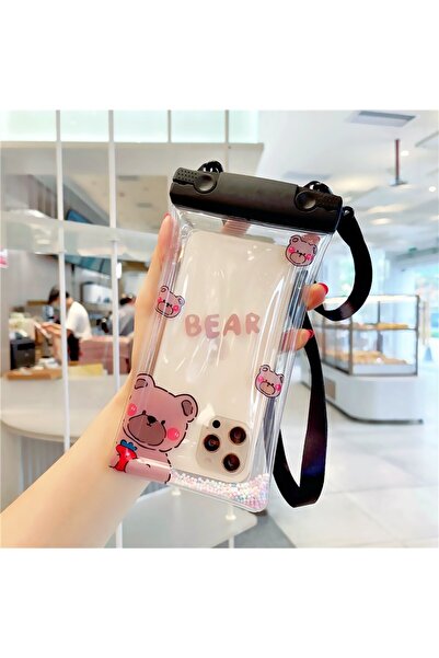 Universal Fruity Waterproof Flippy Underwater Pouch, Universal, Black (Berry Bear)