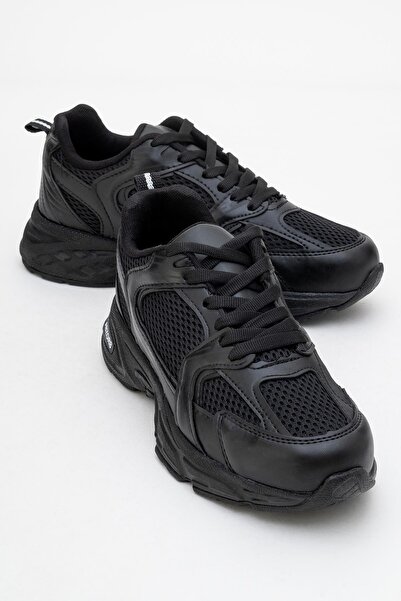 CCWAY AYAKKABI Pantofi sport cu talpă înaltă Anorak pentru femei NEGRU NEGRU