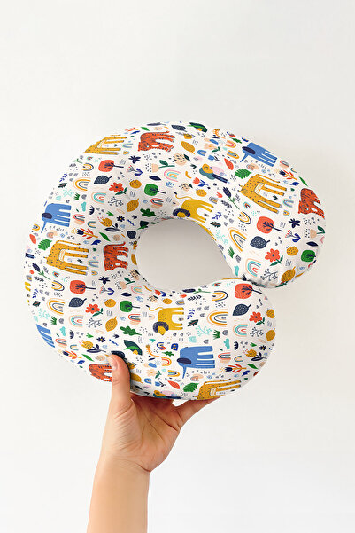 Evimde Bambaşka Pamuk pakovanja jastuka za vrat sa životinjskim figurama - ša...