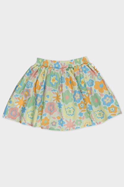 Panço Kız Yeşil Dokuma Etek
