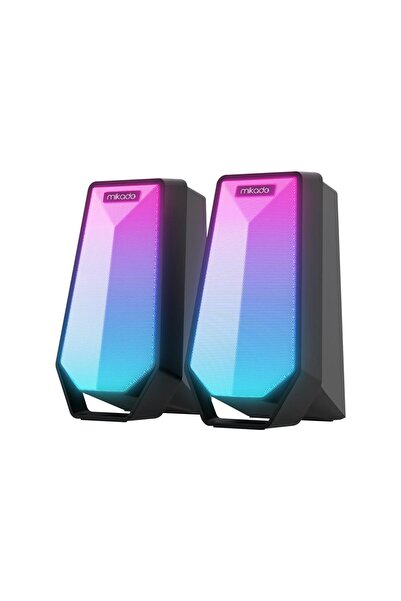 Mikado MD-188-S 2*5W RGB BLUETOOTH SPEAKER-SIYAH