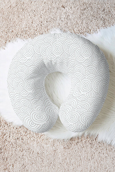 Evimde Bambaşka Pernă ergonomică pentru gât cu model cerc - Pernă moale de că...