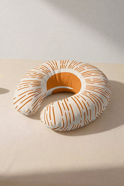 Evimde Bambaşka Pernă ergonomică pentru gât cu dungi moderne - Pernă de călăt...