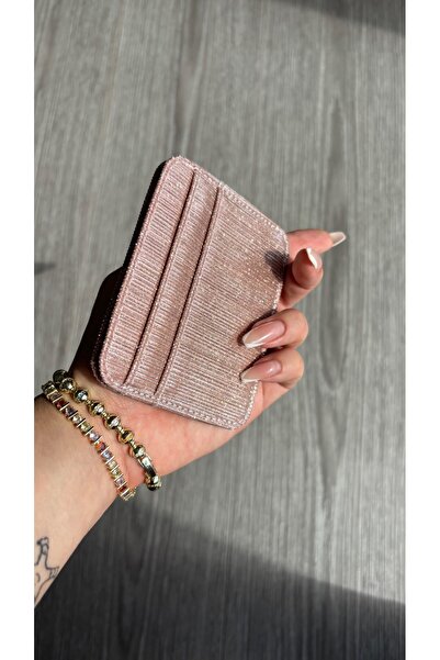 yako Glow Silvery Women's Card Holder – Stylish and Minimalist Design, Multi-Slot Mini Card Holder”