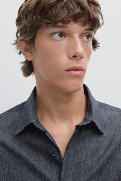 Massimo Dutti Ağır denim gömlek