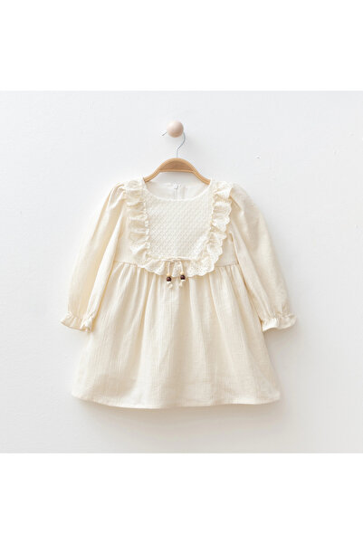 My Lusa baby wear Rochie pentru fetiță cu fundă din dantelă