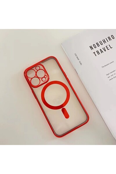 Flippy MagSafe Case for iPhone 14, Full TPU, Electroplating Edges, Magnetic, Wireless, Flippy, Red