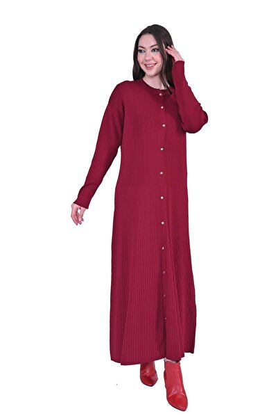 Invee Yelpazev Knitwear Cardigan Bordo