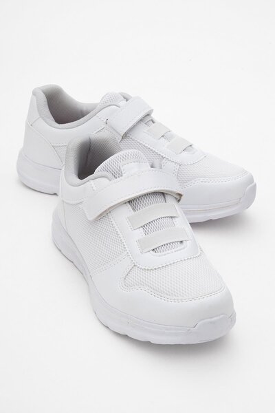 CCWAY AYAKKABI Pantofi sport anorak cu velcro pentru femei ALB ALB