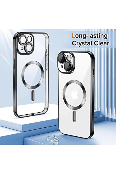 Fils Protective Case for iPhone 15 Plus, Luxury Crystal MagSafe, F47, Thermoresistant Plastic, Elegant Ru