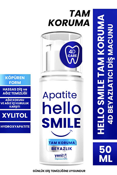Apatite Hello Smile Tam Koruma 4d Beyazlatıcı Diş Macunu 50 ML