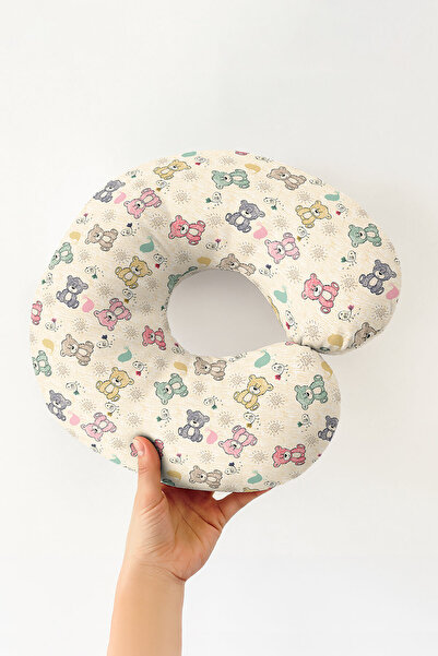 Evimde Bambaşka Pernă de călătorie din bumbac cu model de ursuleț drăguț - Pe...