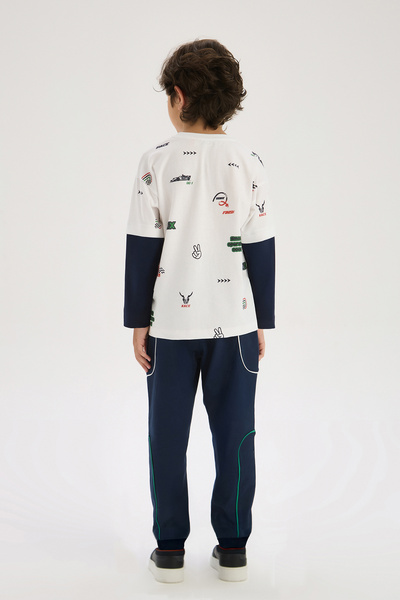 Nebbati Boy Patterned Tshirt